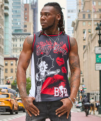 Betty Boop Basketball Jersey - Black