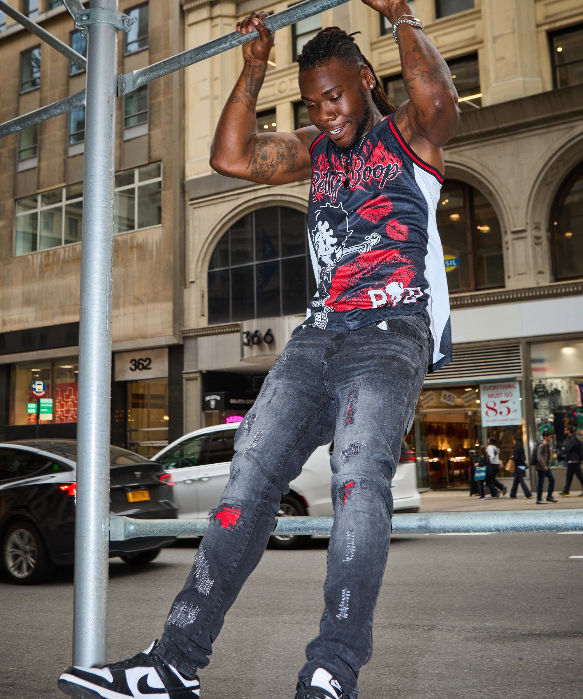 Betty Boop Basketball Jersey - Black