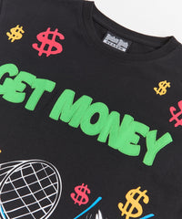 Richie Rich Get Money Applique Short Sleeve Tee - Black