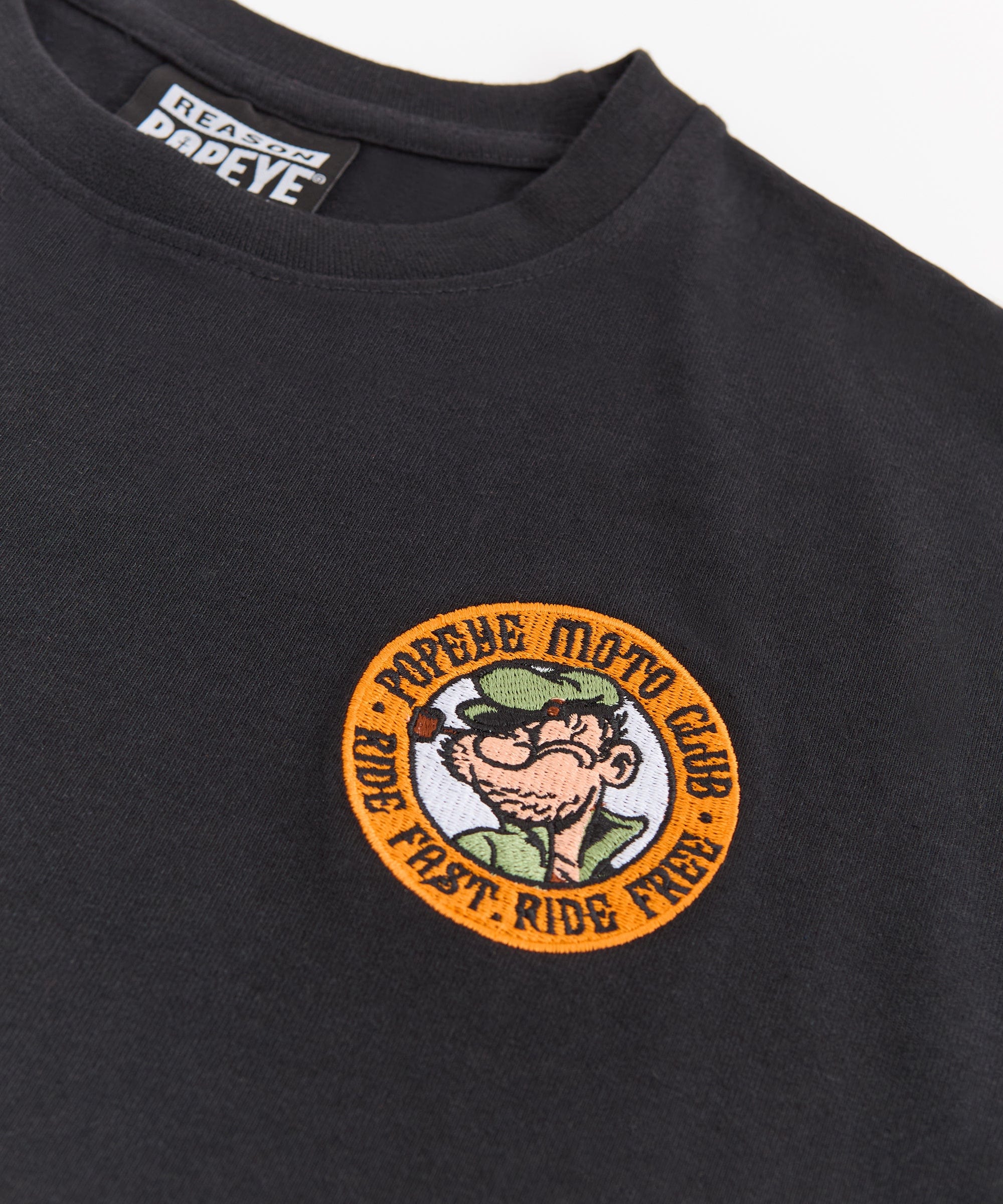 Popeye Embroidered Short Sleeve Tee - Black