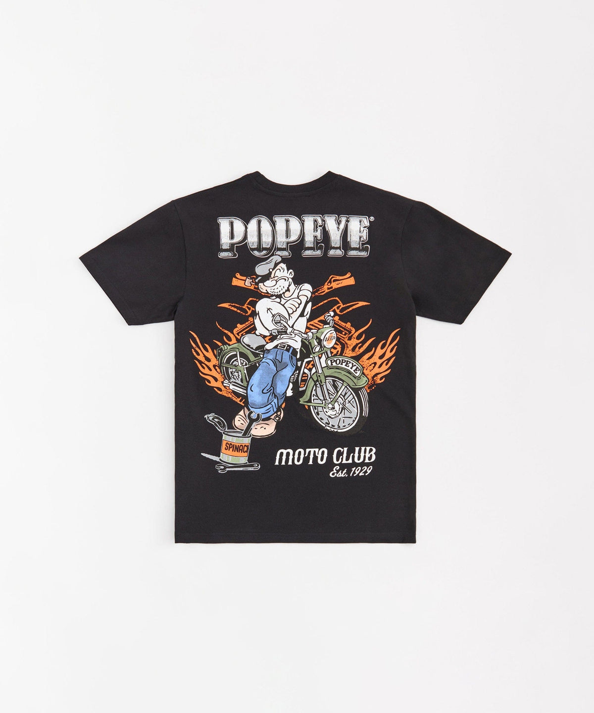 Popeye Embroidered Short Sleeve Tee - Black