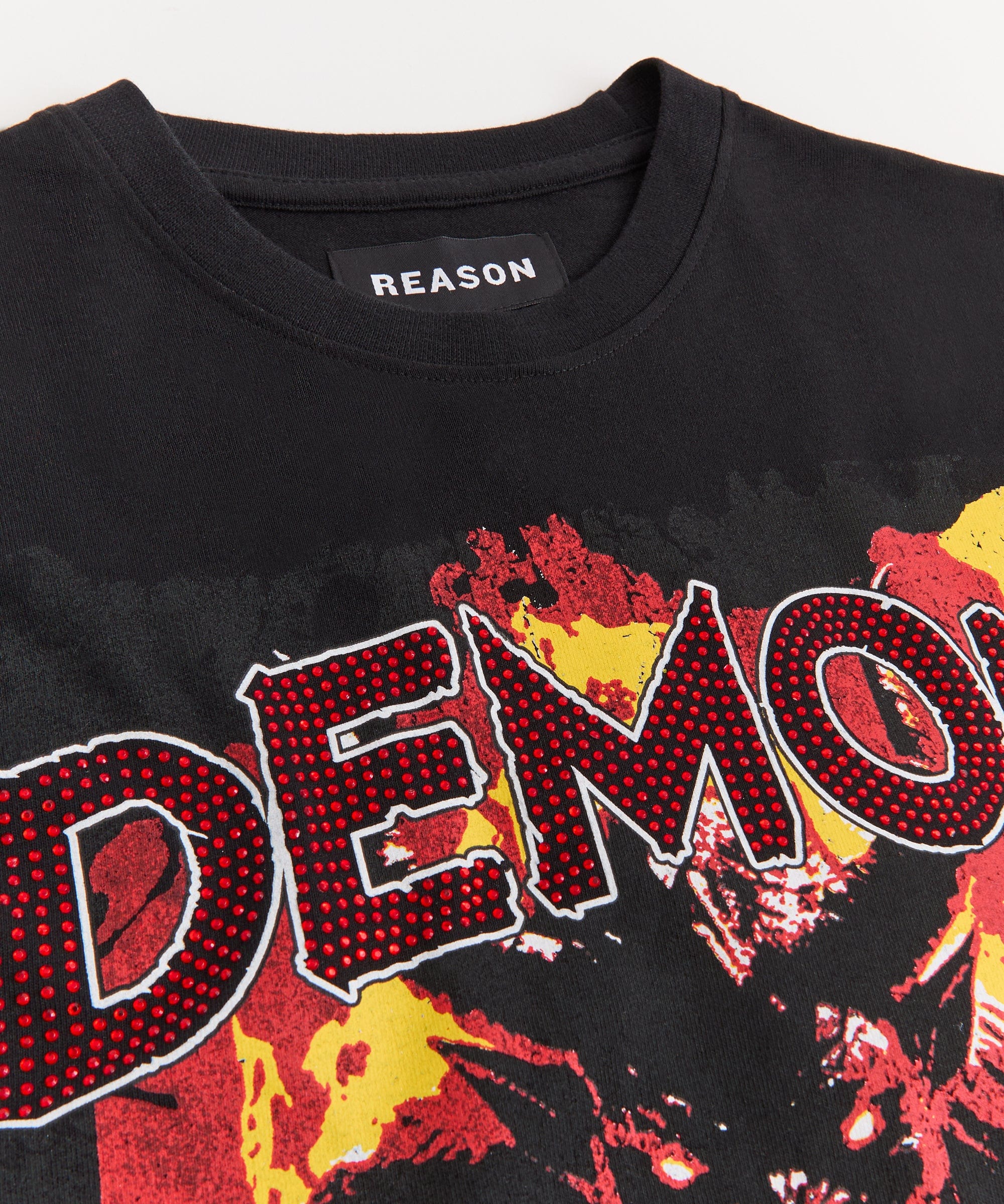 Dodge Demon Rhinestone Tee - Black