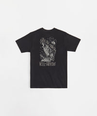 Stay Hungry Embroidered Short Sleeve Tee - Black