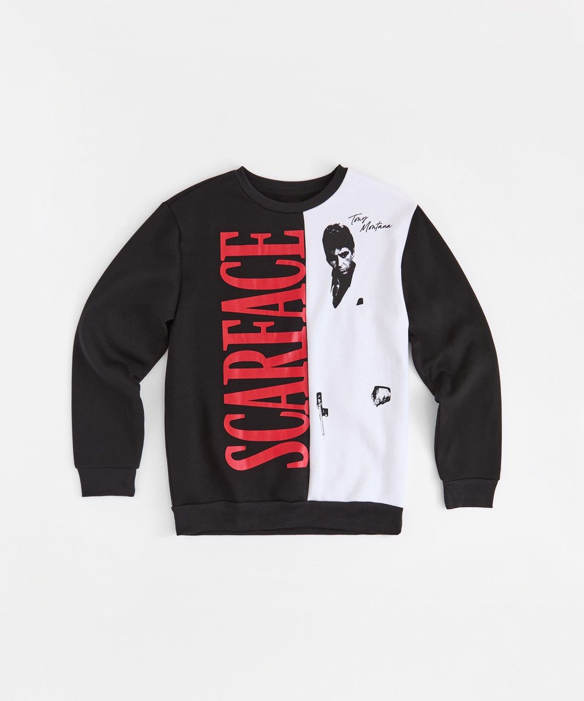 Scarface Split Long Sleeve Tee - Black