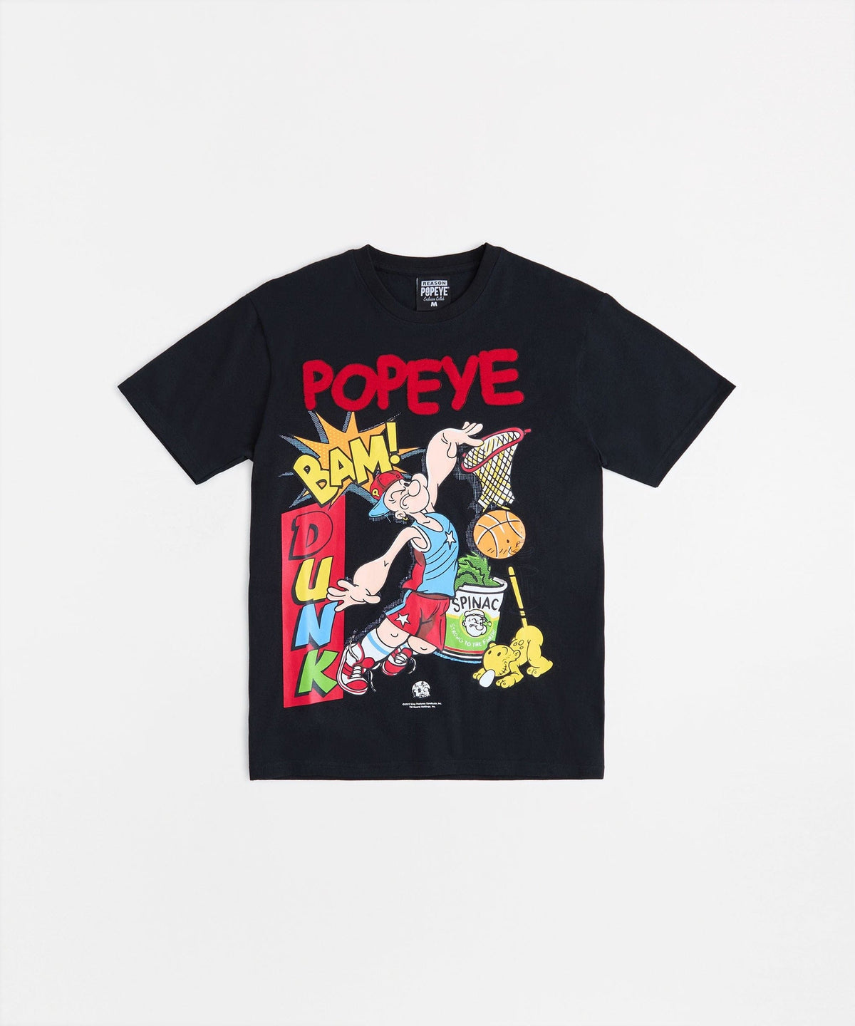 Plus Size Popeye Dunk Short Sleeve Tee - Black