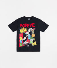 Plus Size Popeye Dunk Short Sleeve Tee - Black
