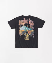 Money Never Sleeps Washed Short Sleeve Tee - Black