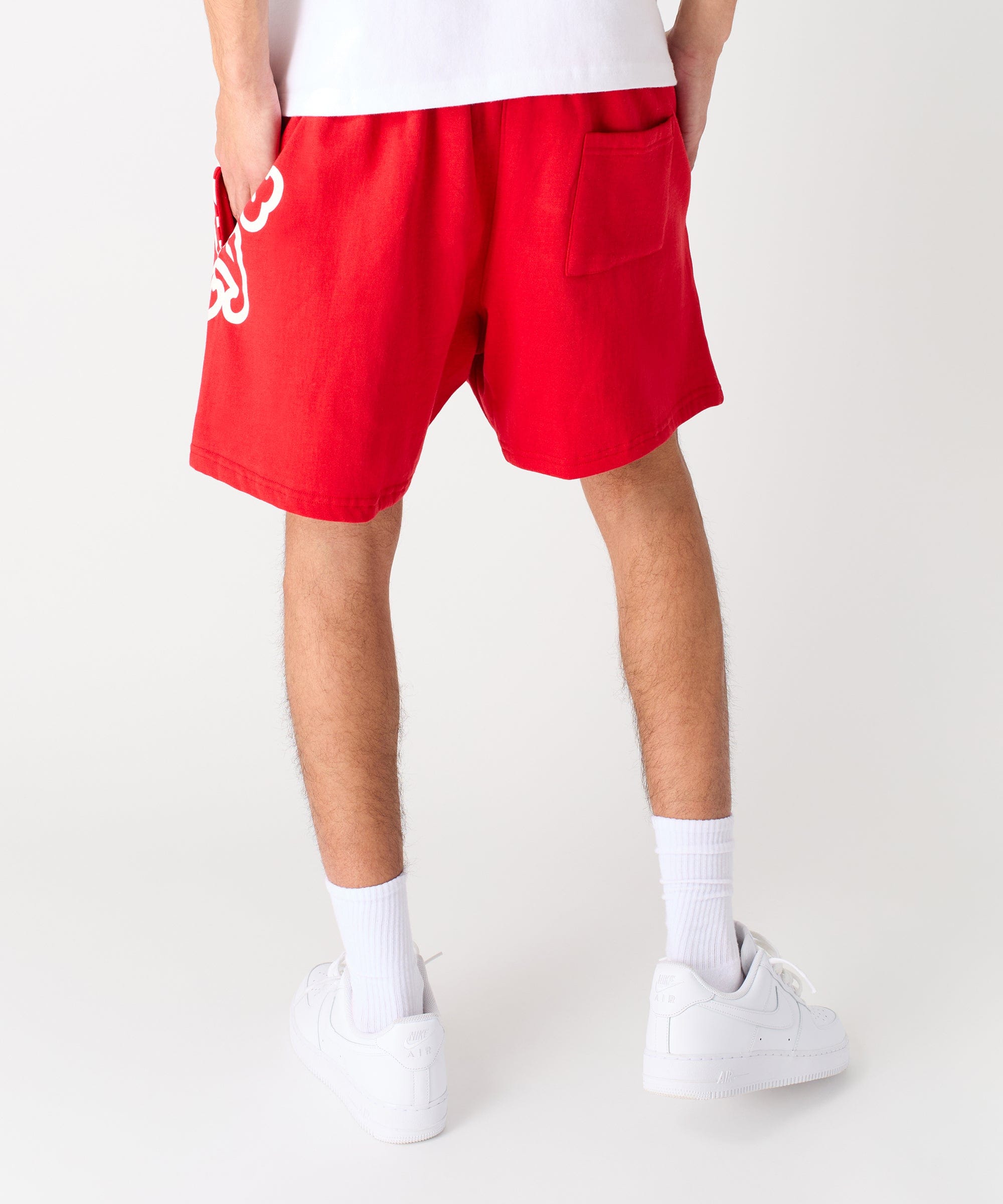 Chucky Horror Embroidered Fleece Short - Red