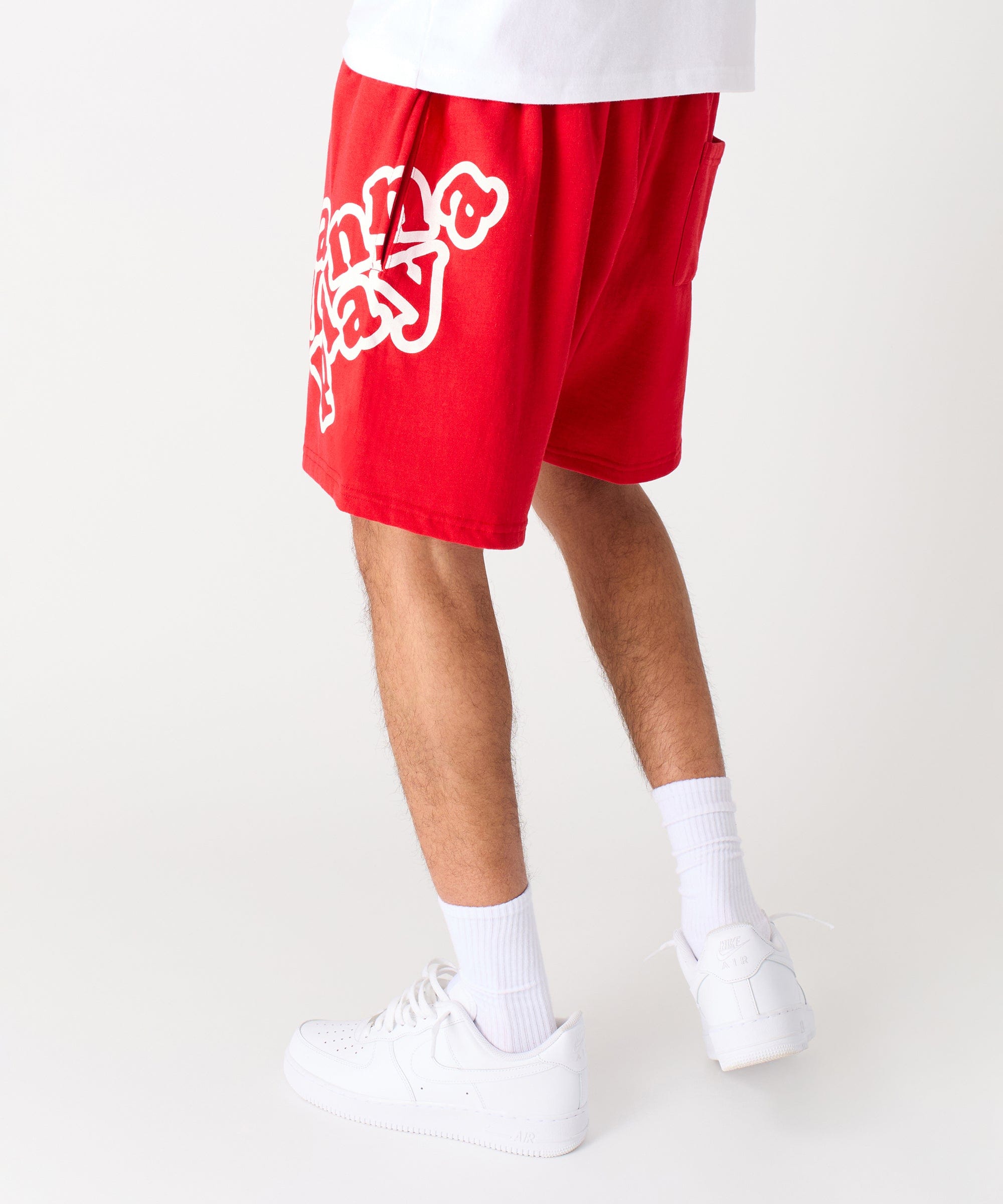 Chucky Horror Embroidered Fleece Short - Red