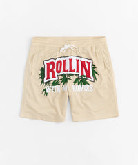 Cheech & Chong Rollin Mesh Short - Khaki