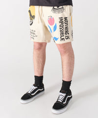 Impossible Embroidered Short - Tan