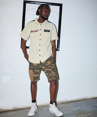 Dodge Hellcat Mechanics Short Sleeve Shirt - Khaki