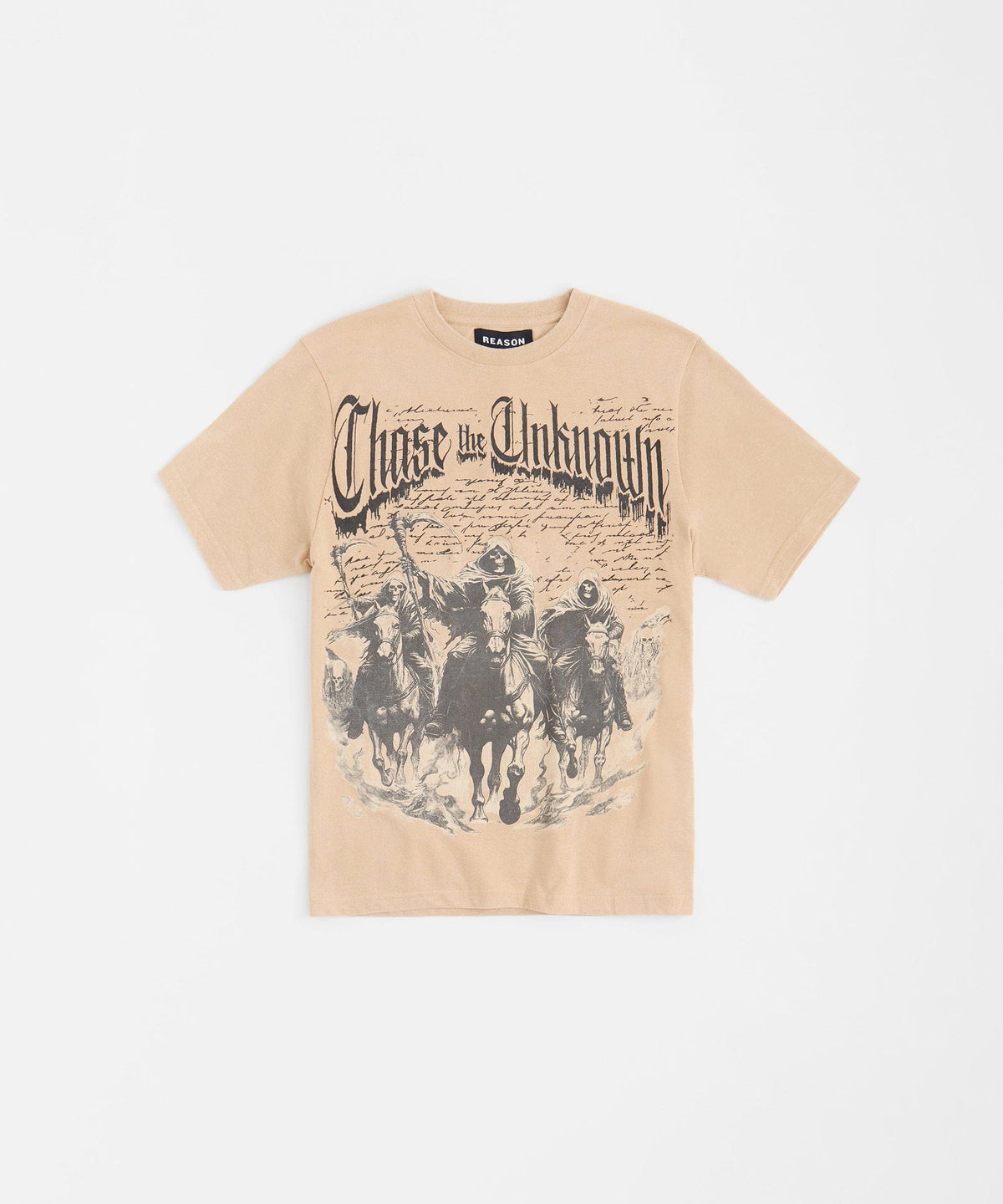 Chase The Unknown Washed Short Sleeve Tee - Cream