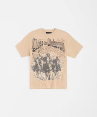 Chase The Unknown Washed Short Sleeve Tee - Cream
