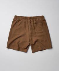 Jacquard Knit Textured Shorts - Brown