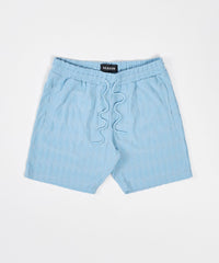 Diamond Plate Towel Shorts - Light Blue