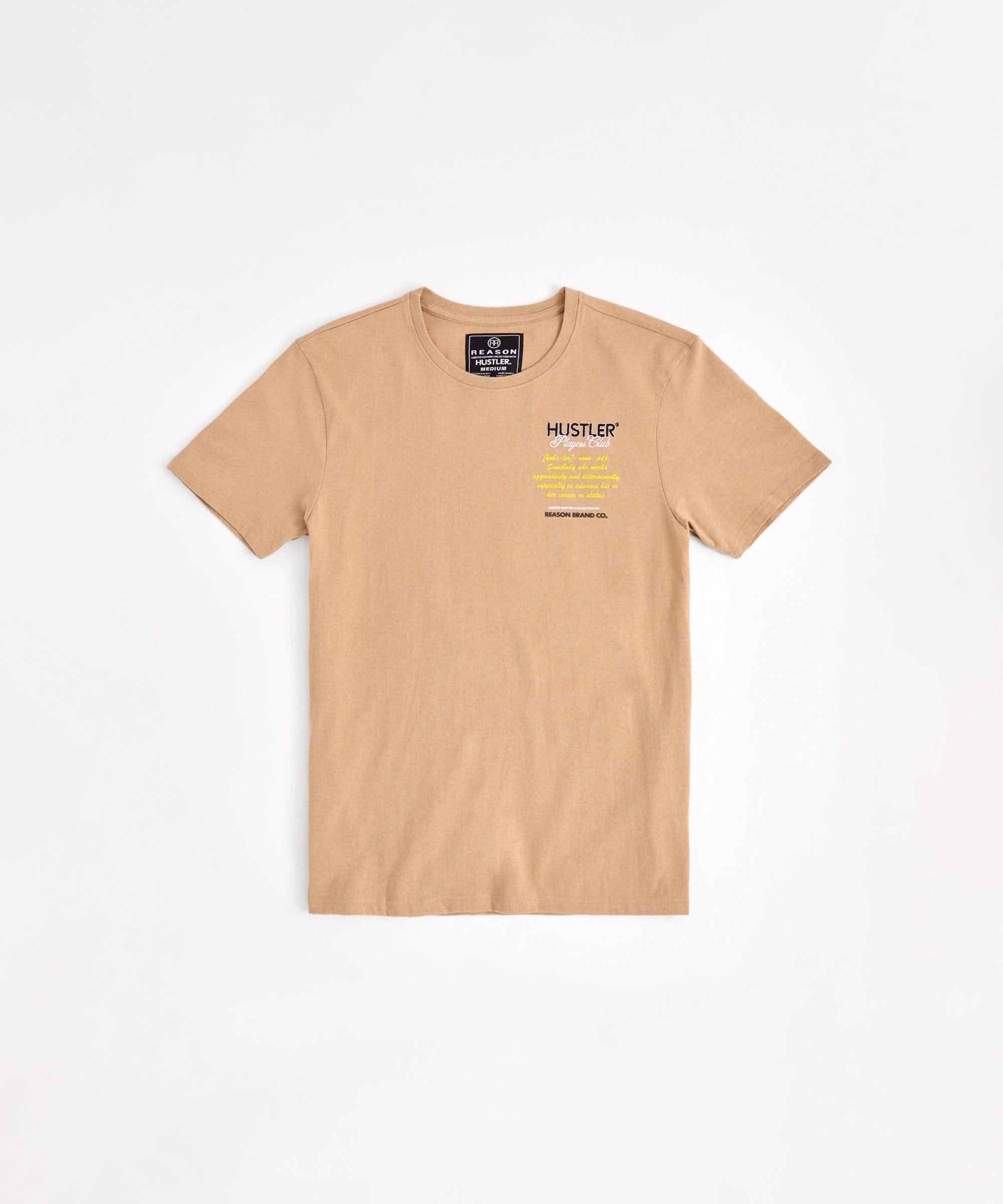 Hustler Players Club Embroidered Short Sleeve Tee - Clay
