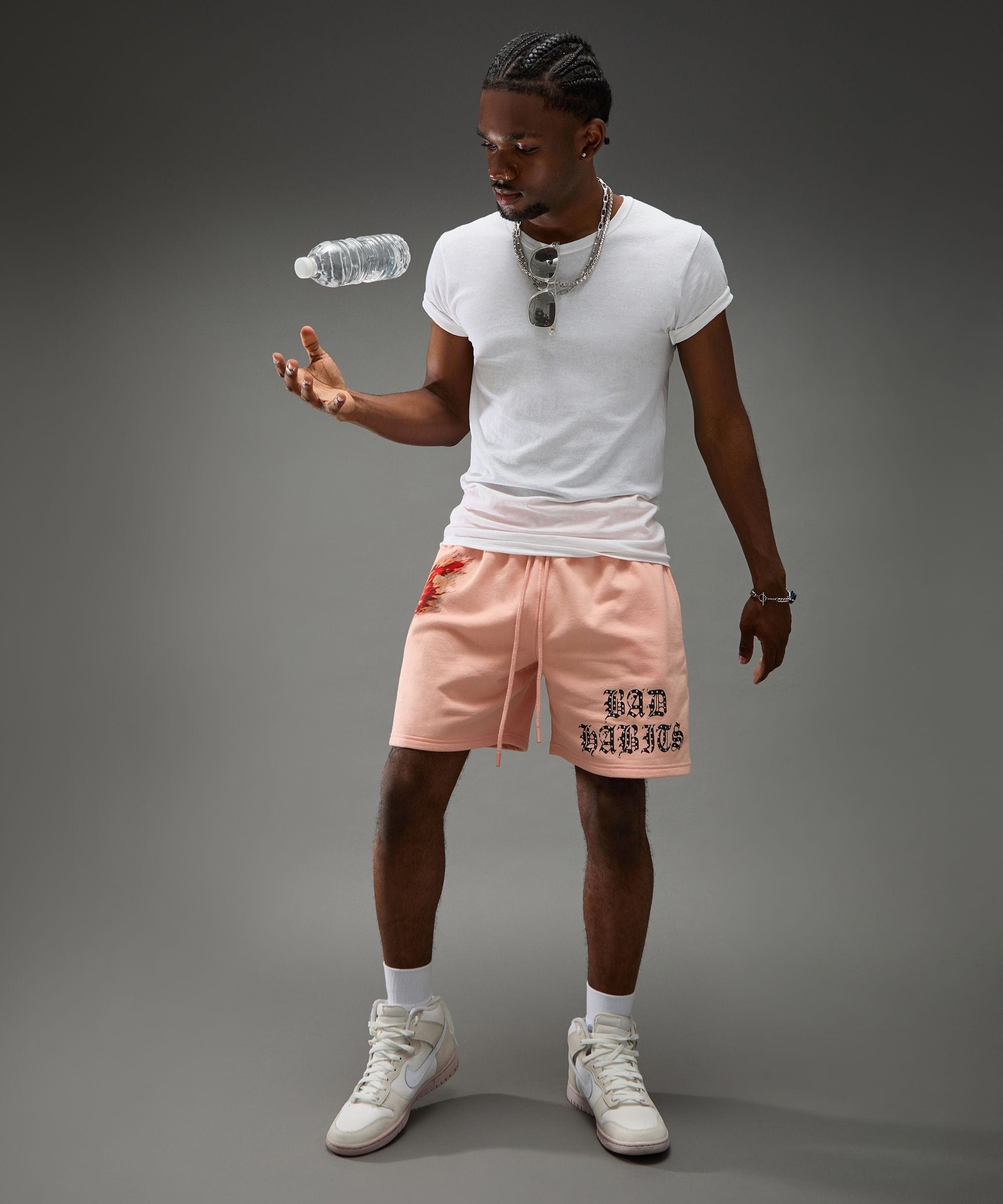 Bad Habits Studded Rose Short