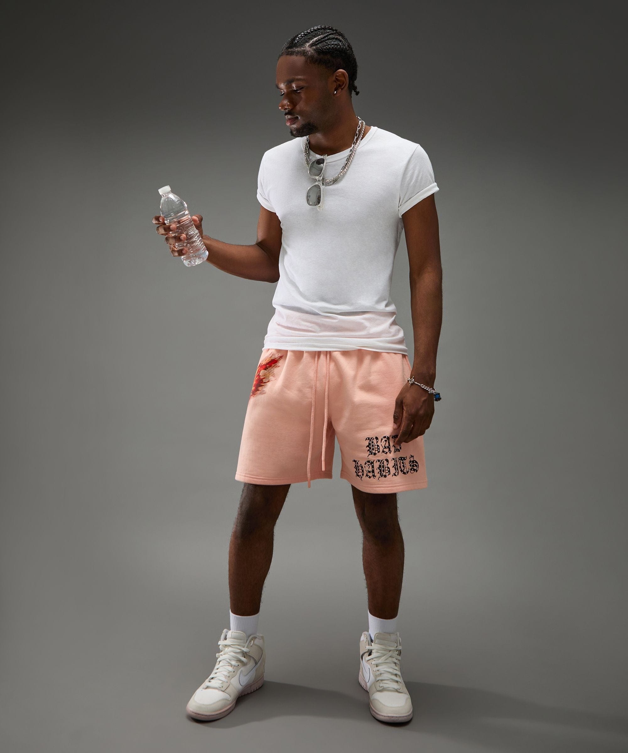 Bad Habits Studded Rose Short