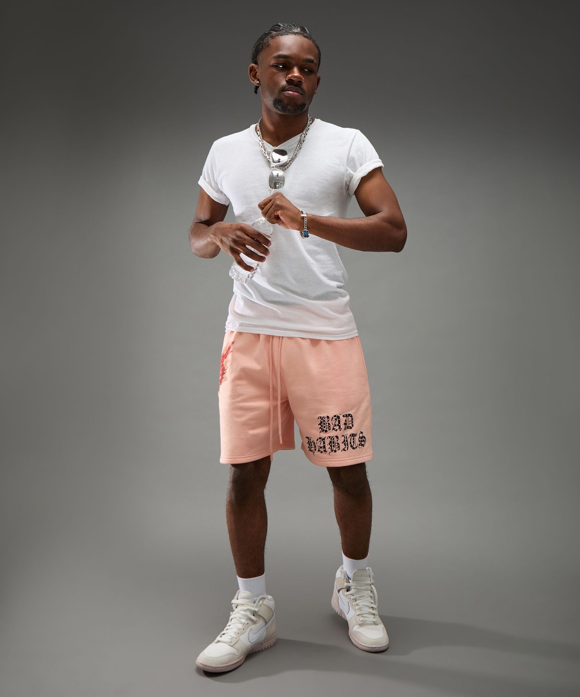 Bad Habits Studded Rose Short