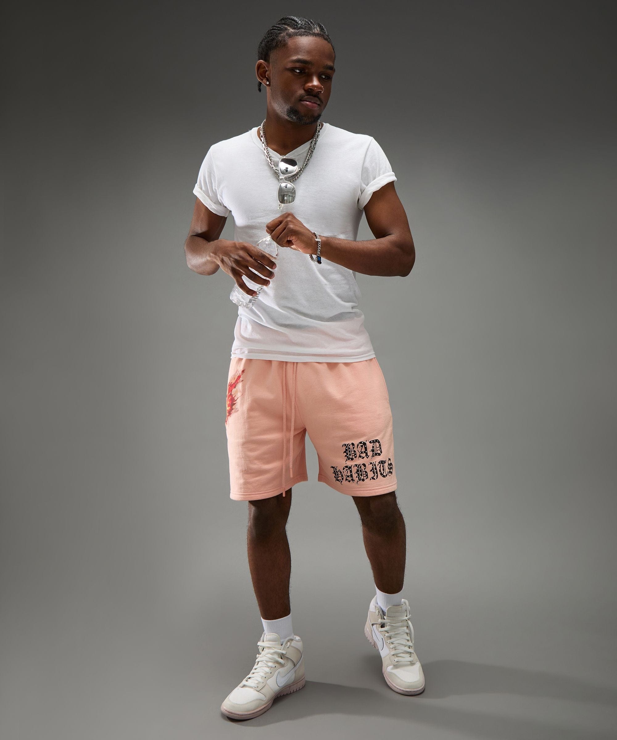 Bad Habits Studded Rose Short