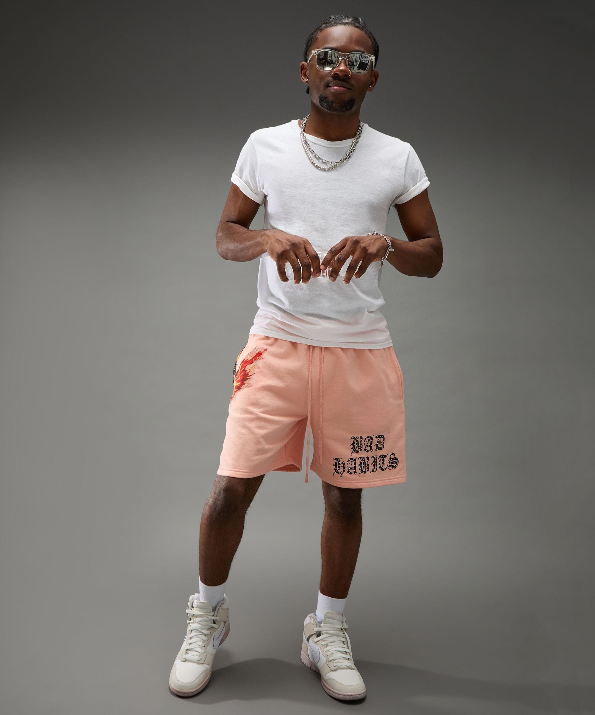 Bad Habits Studded Rose Short