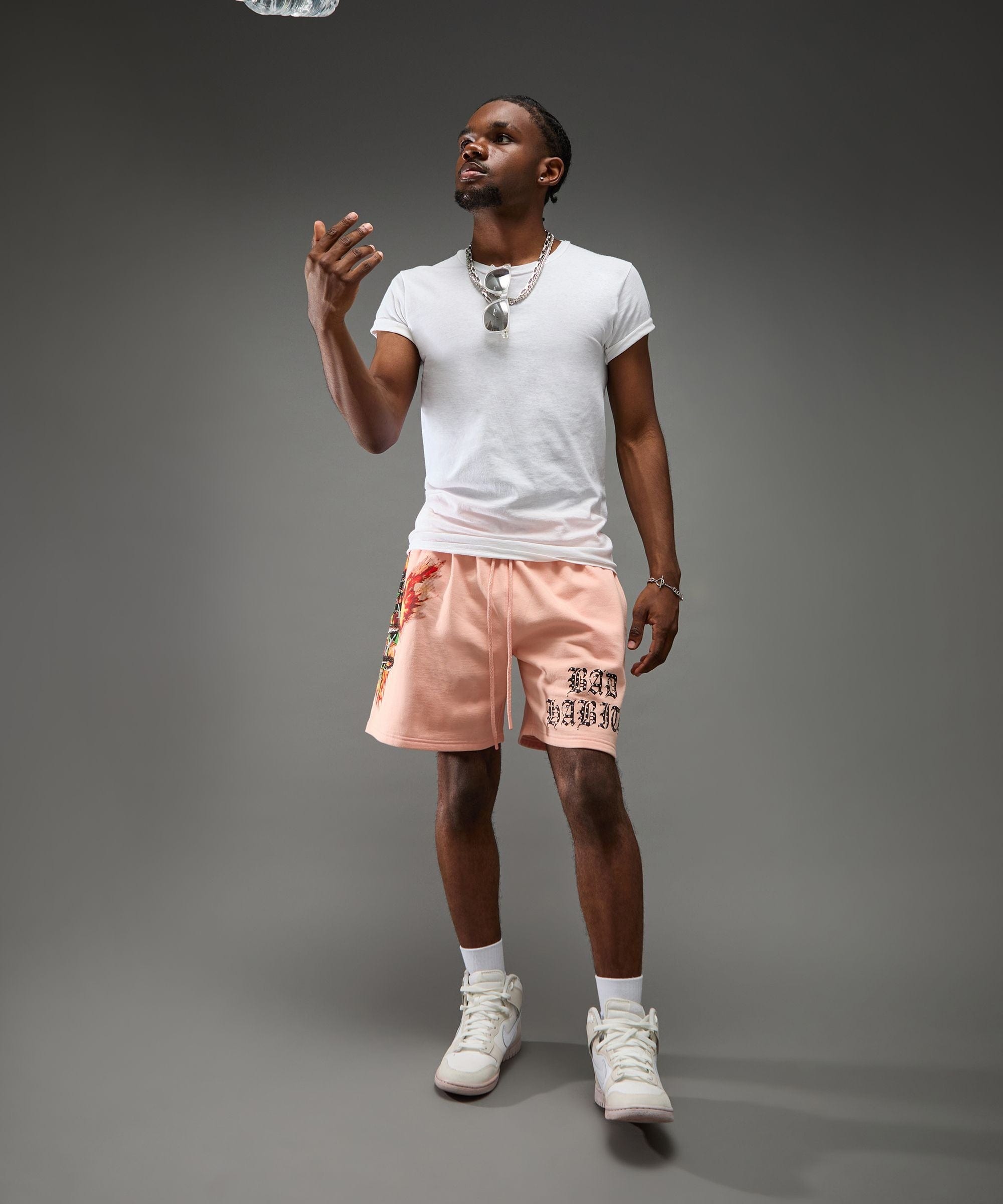 Bad Habits Studded Rose Short