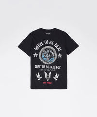 Trust No 1 Embroidered Short Sleeve Tee - Black