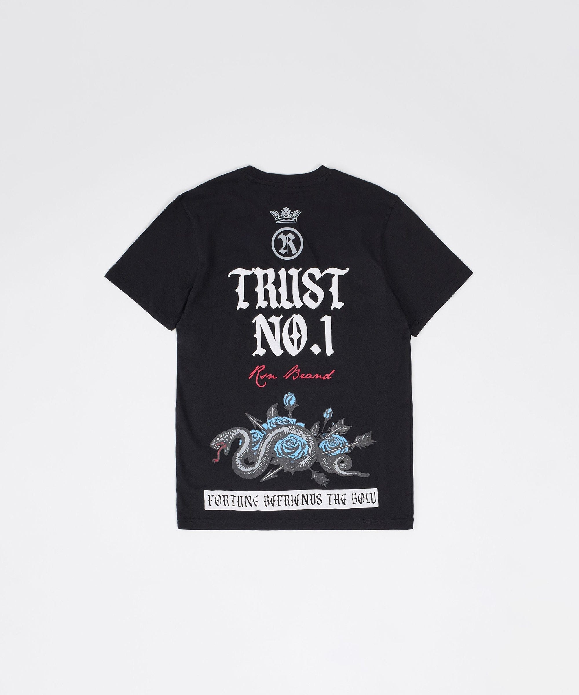 Trust No 1 Embroidered Short Sleeve Tee - Black