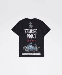 Trust No 1 Embroidered Short Sleeve Tee - Black