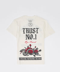 Kids Trust No 1 Embroidered Short Sleeve Tee - Cream