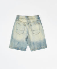 Destroyed Denim Shorts - Medium Indigo