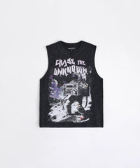 Chase The Unknown Washed Muscle Tee - Black