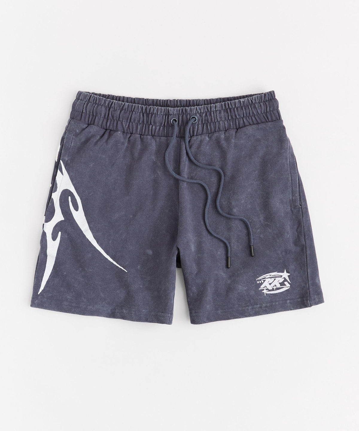 Washed Embroidered Short - Navy
