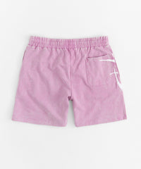 Washed Embroidered Short - Purple