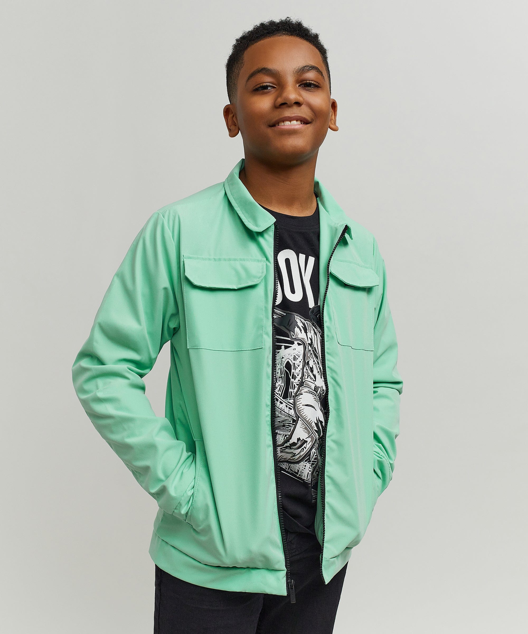 Kids Cargo Jacket - Sage