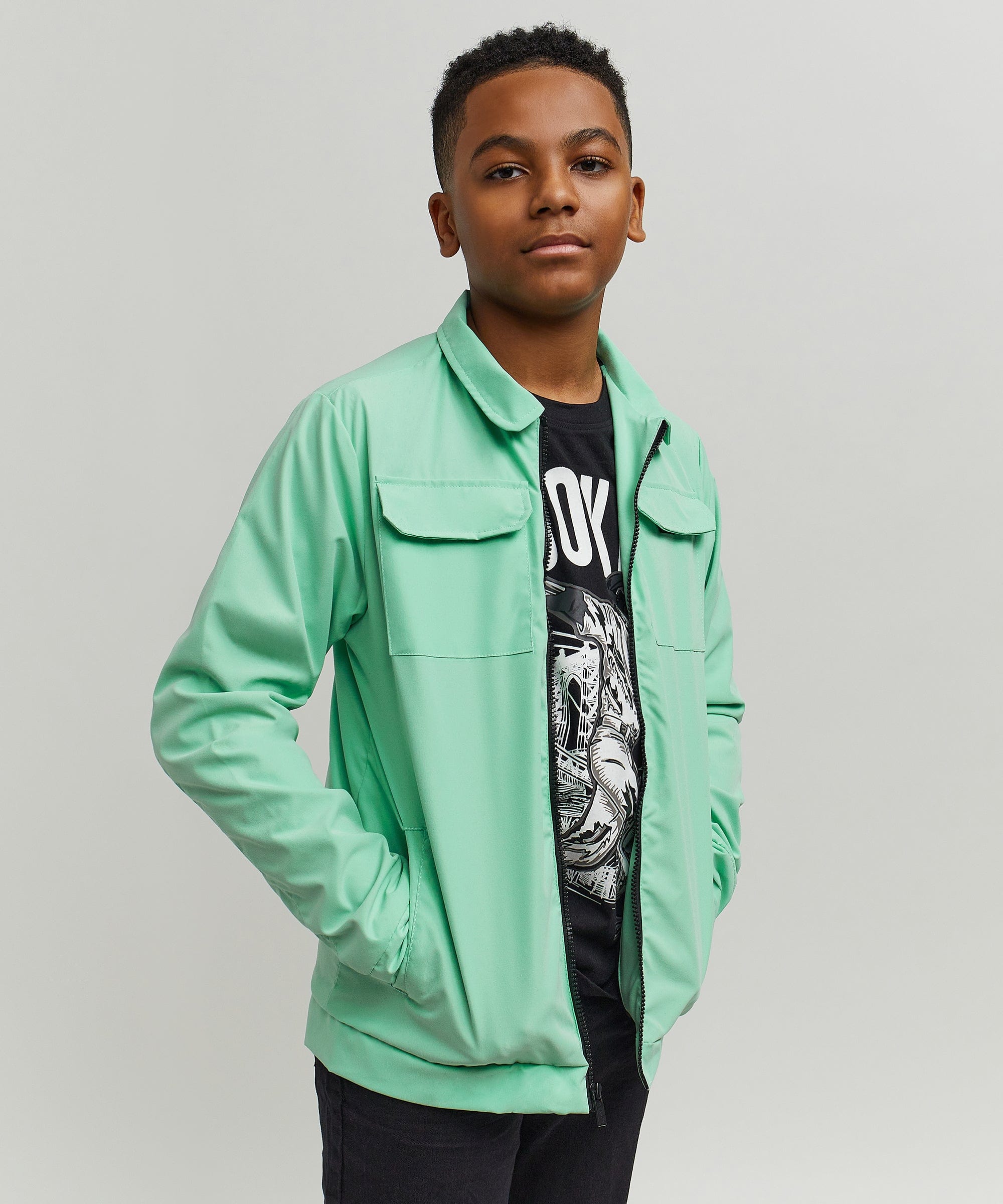 Kids Cargo Jacket - Sage