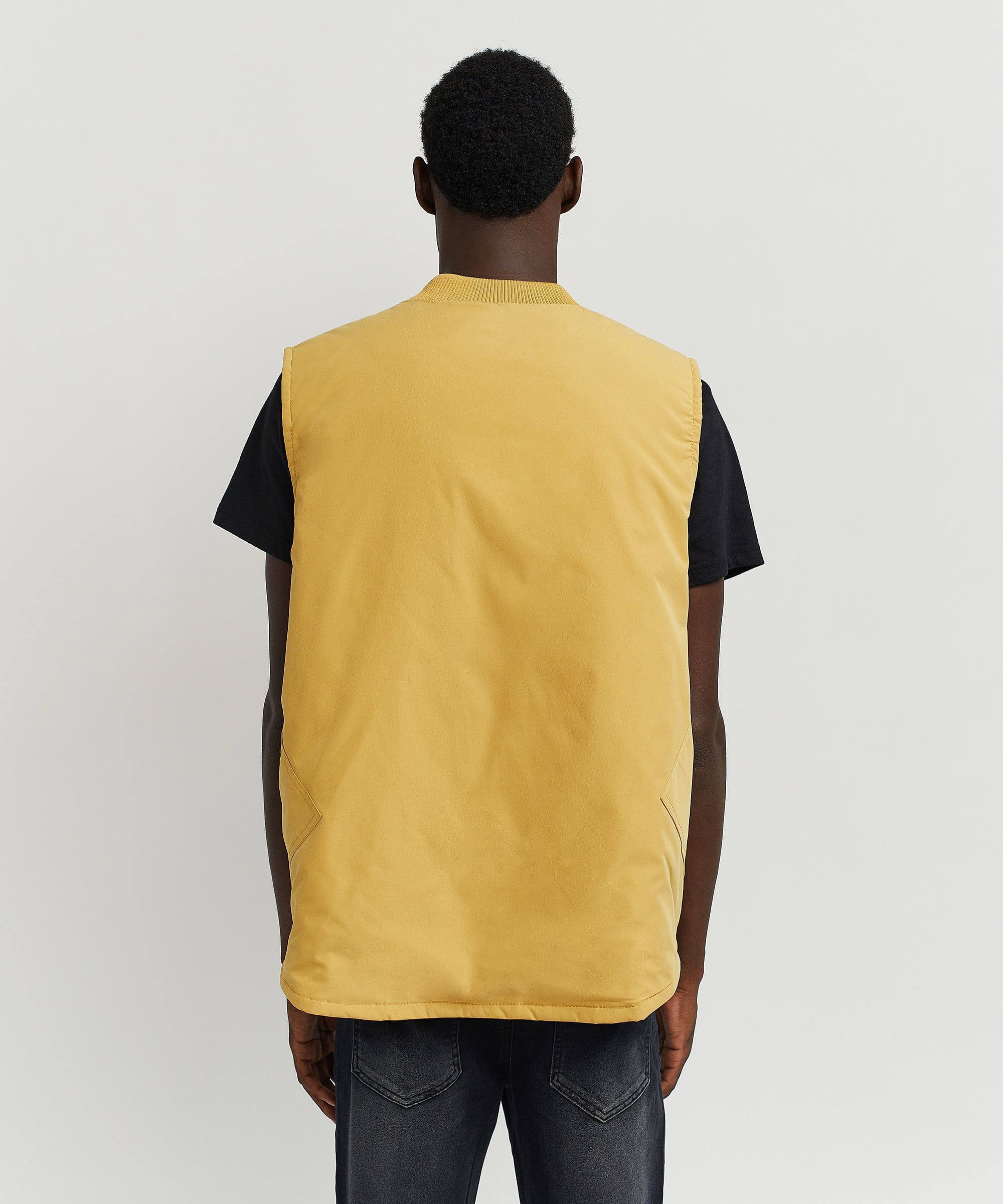 Bader Cotton Twill Color Block Utility Vest - Tan