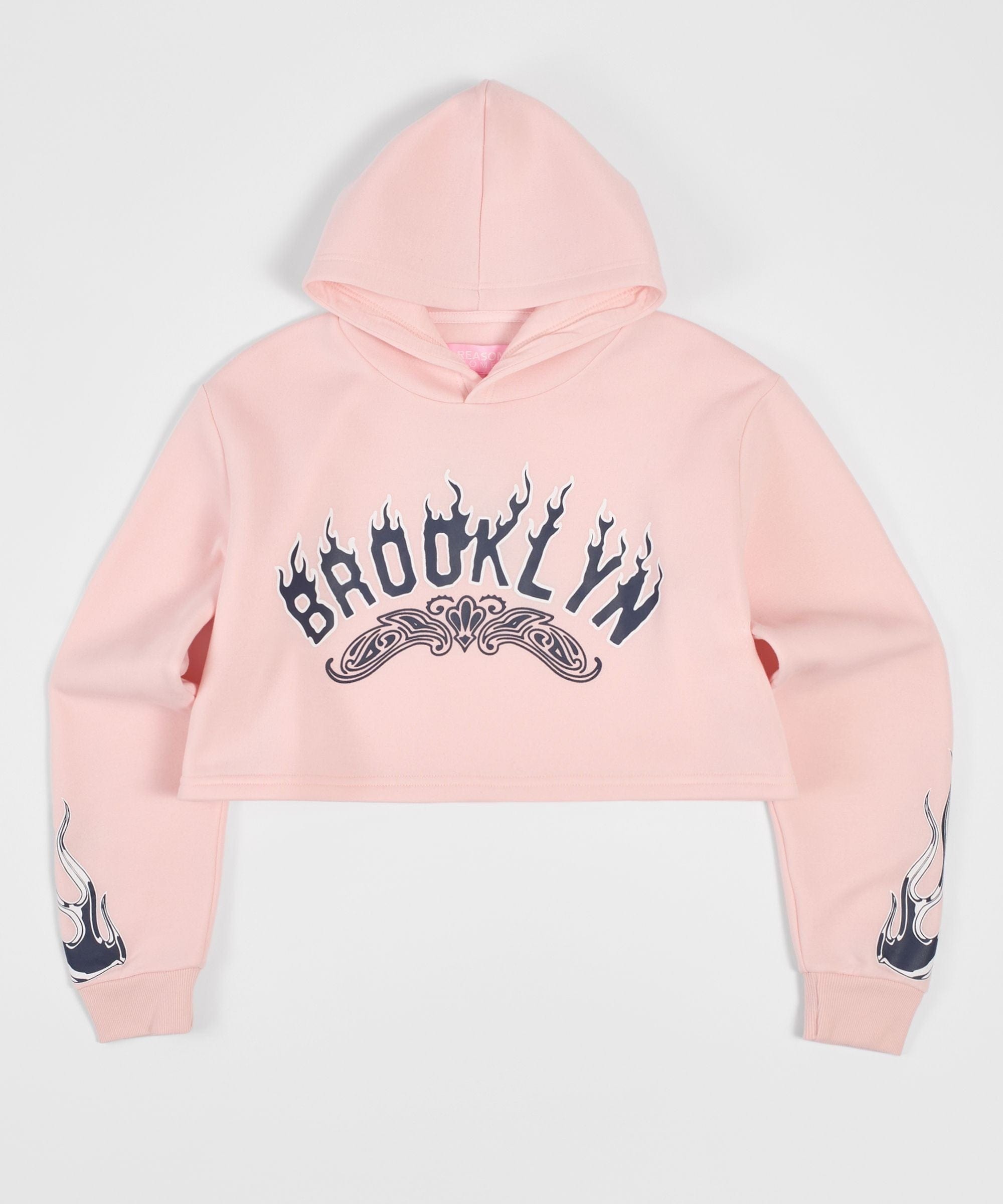 Women Brooklyn Cropped Hoodie - Light Pink