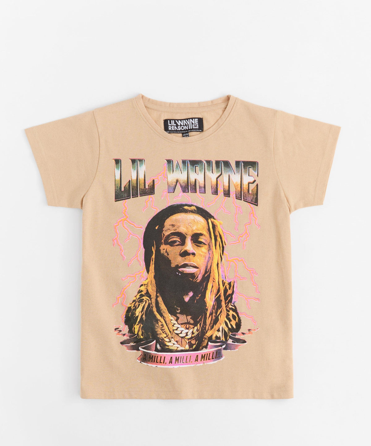 Kids Lil Wayne Milli Short Sleeve Tee - Khaki