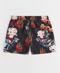 Plus Size Women Biker Betty Boop Short - Black