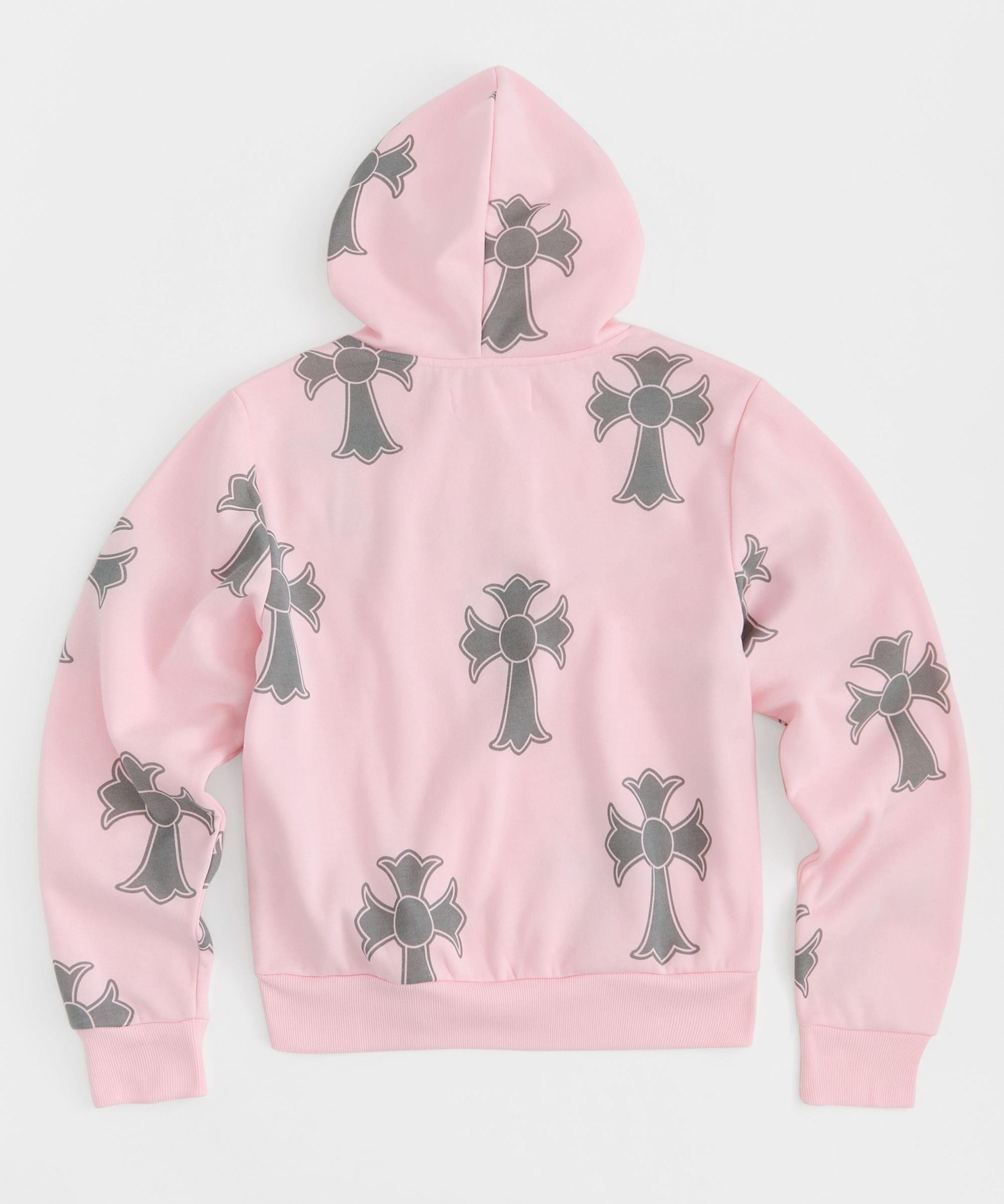 Women Bad Habits Rhinestones Cropped Hoodie - Pink