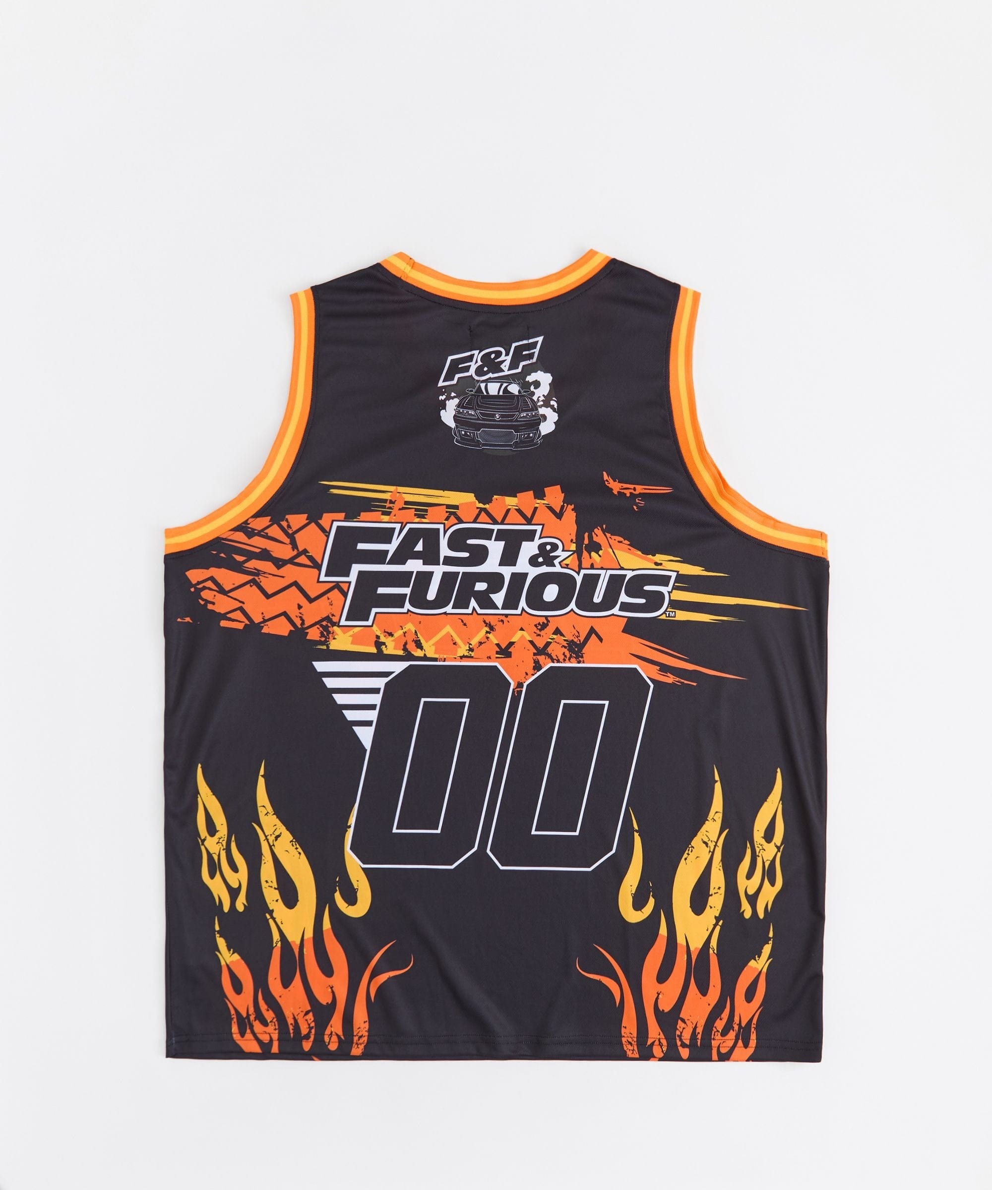 Plus Size Women Fast And Furious Basketball Jersey - Black