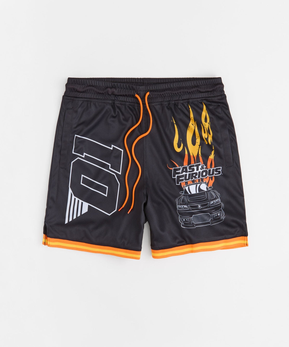 Plus Size Women Fast and Furious Basketball Short - Black