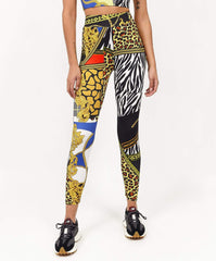 Womens Plaid Chain Leggings