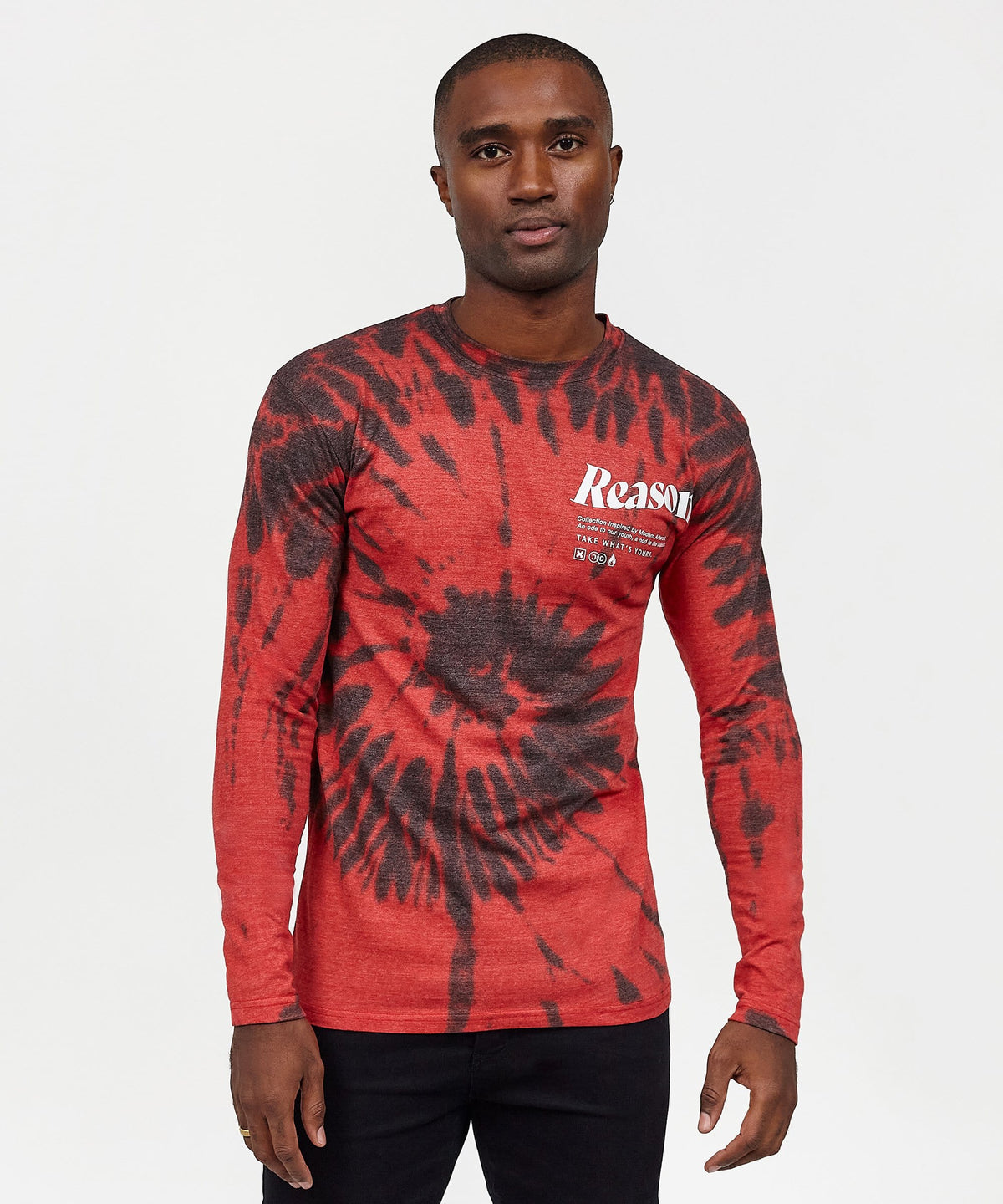 Trade Tie Dye Long Sleeve Tee - Red
