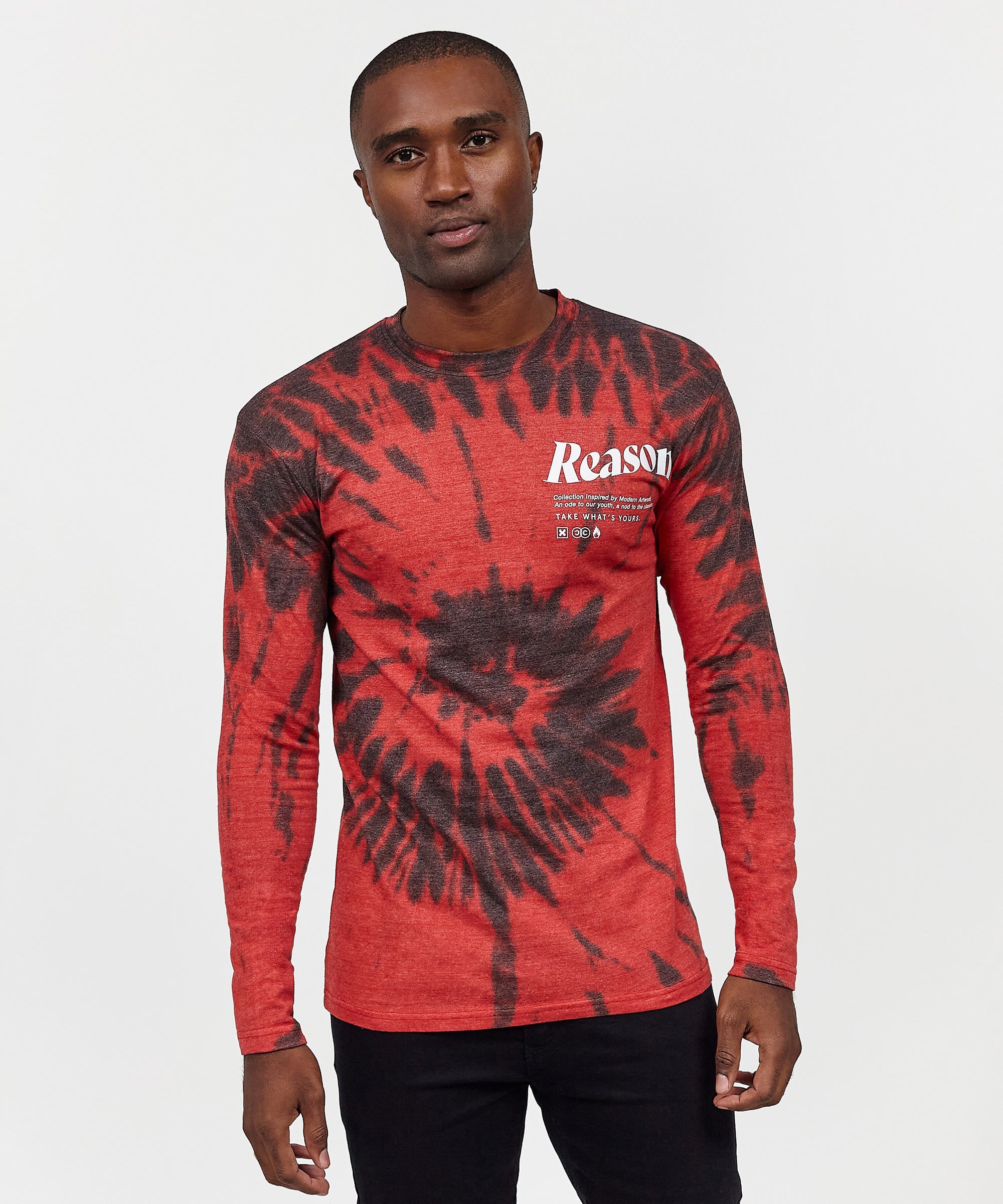 Trade Tie Dye Long Sleeve Tee - Red