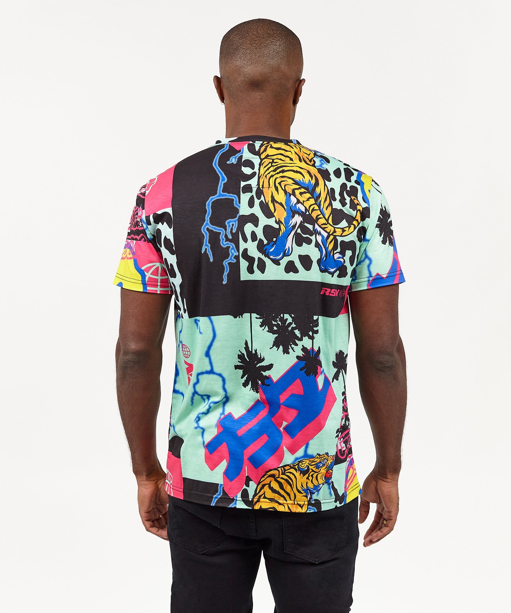 Drippy Jungle Allover Print Graphic Tee