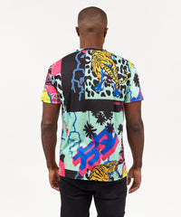 Drippy Jungle Allover Print Graphic Tee
