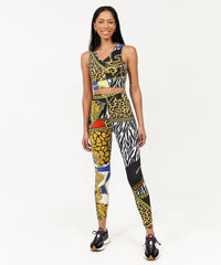 Womens Plaid Chain Sports Bra